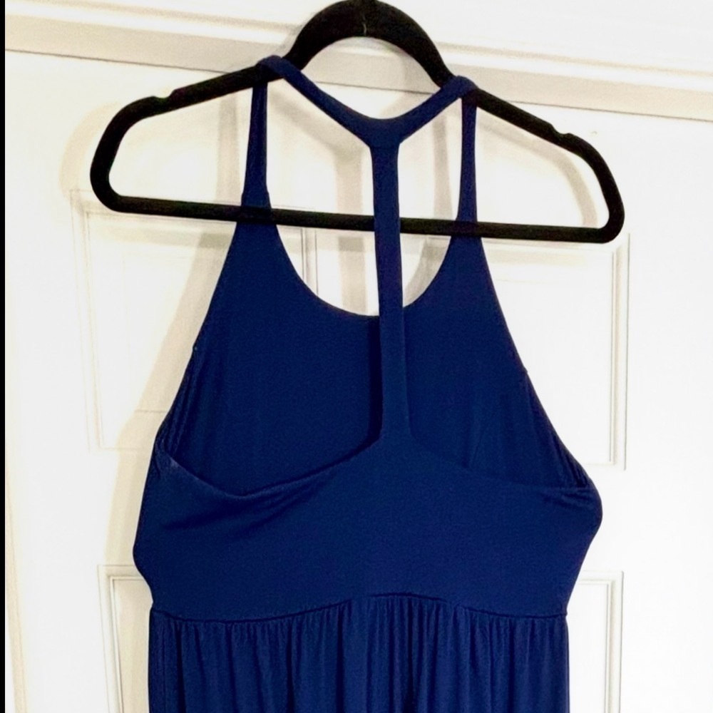 Susana Monaco size large blue maxi dress with t-back